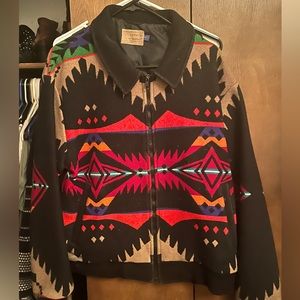 RARE Vintage 1970’s “Pendleton” Label Southwest Blanket Pattern Wool Jacket